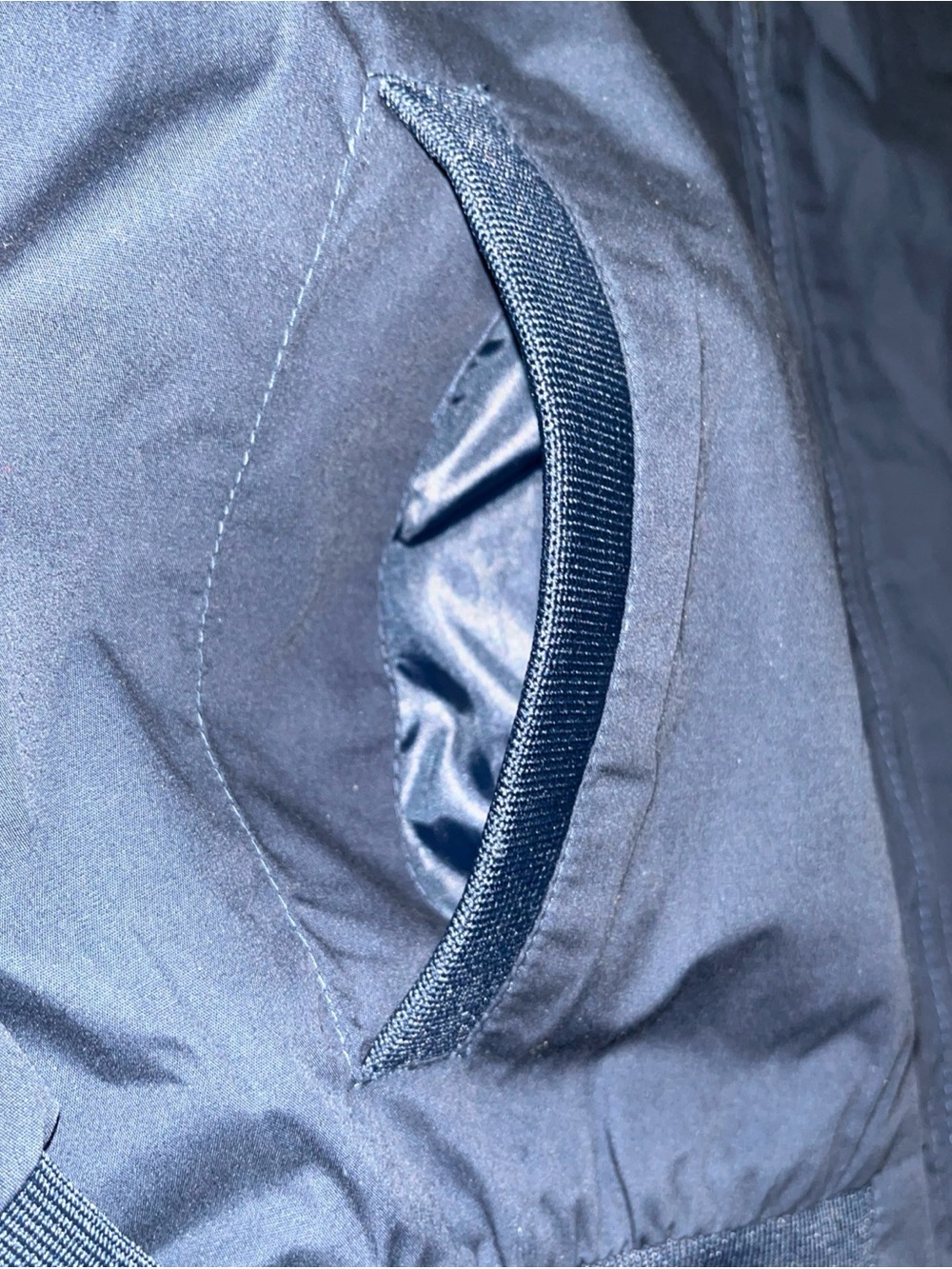 Members Only Jacket Mens Medium Navy Blue Bomber Full Zip W/ Pockets - Picture 3 of 10